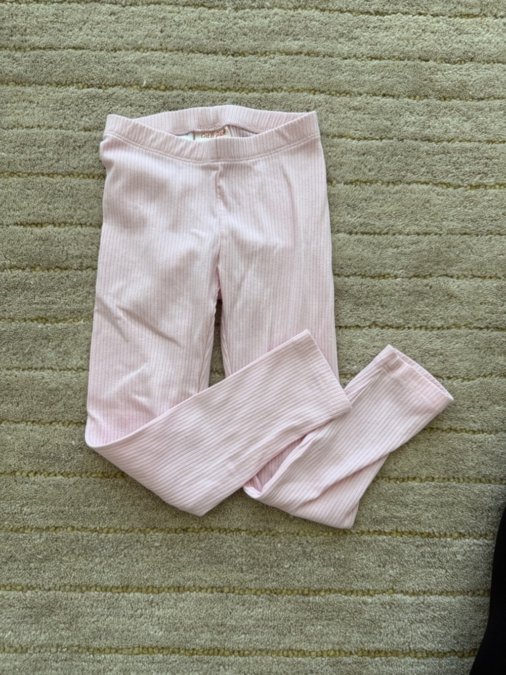 Cat & Jack Pink Ribbed Kids Leggings